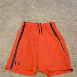 Orange under armor shorts